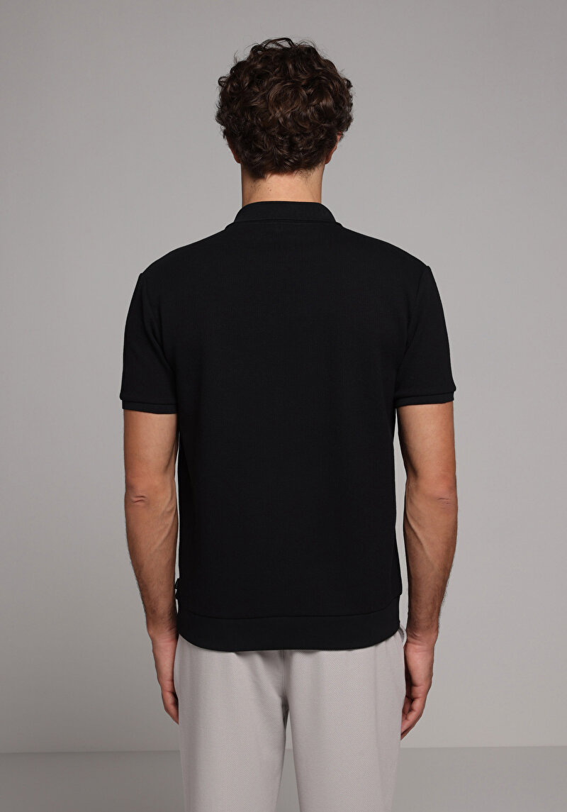 Показати інформацію про Поло З Коротким Рукавом Чоловіче Чорне