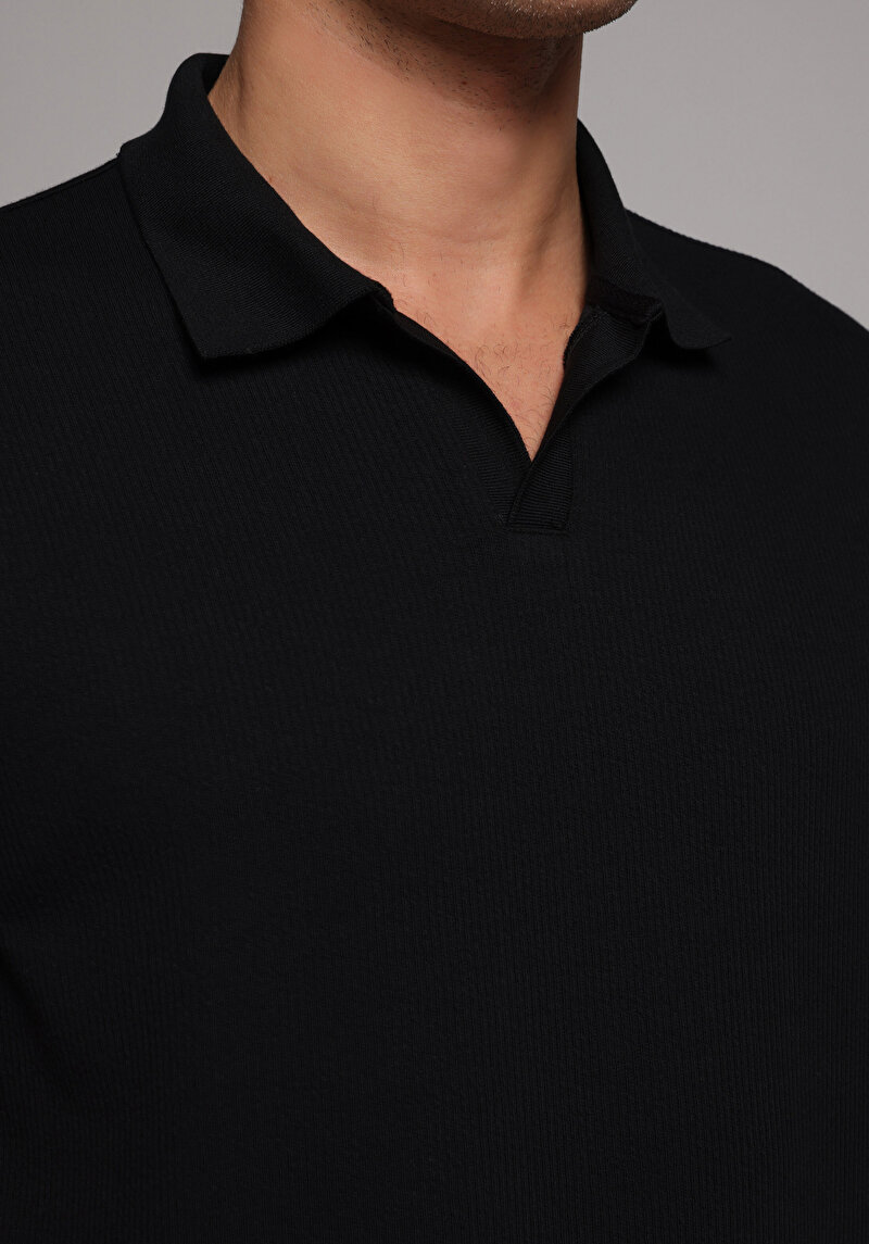 Показати інформацію про Поло З Коротким Рукавом Чоловіче Чорне