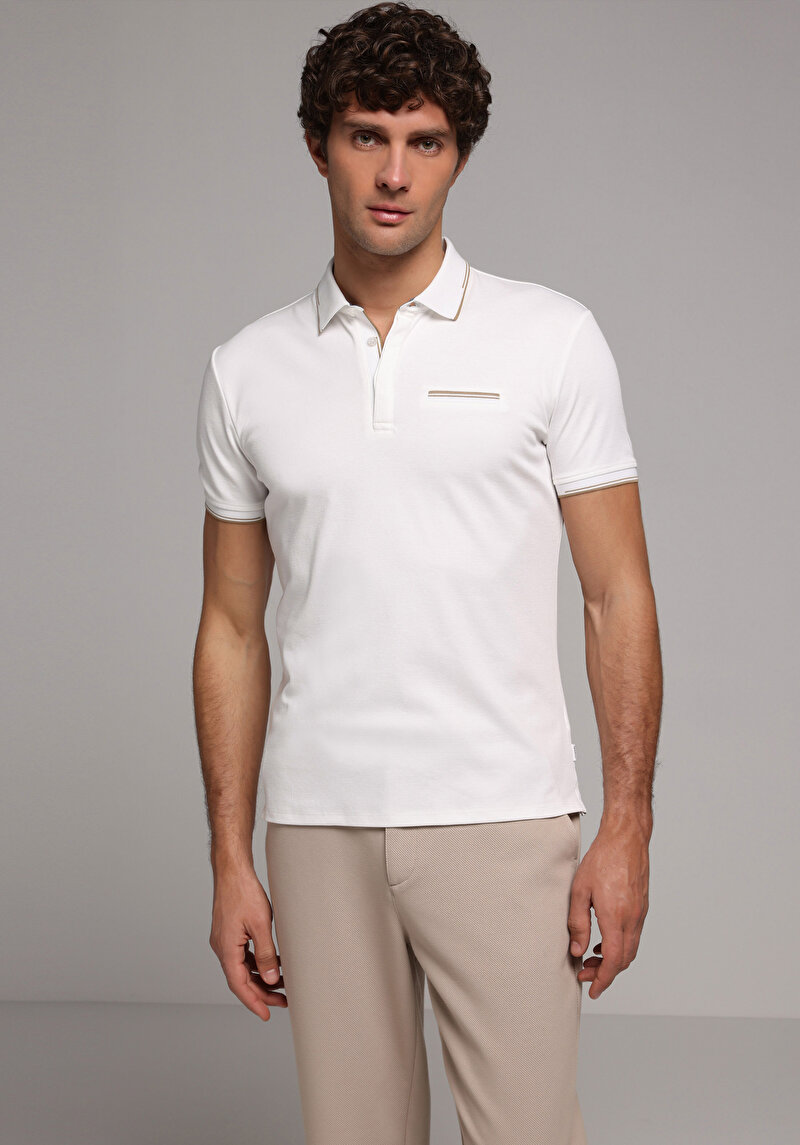 Зображення Поло З Коротким Рукавом Чоловіче Біле