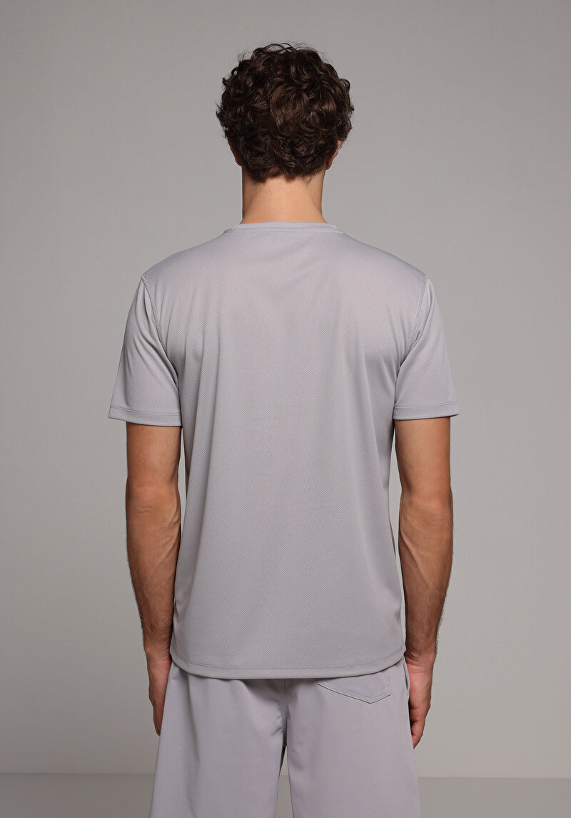 Показати інформацію про Футболка З Коротким Рукавом Чоловіча Сіра