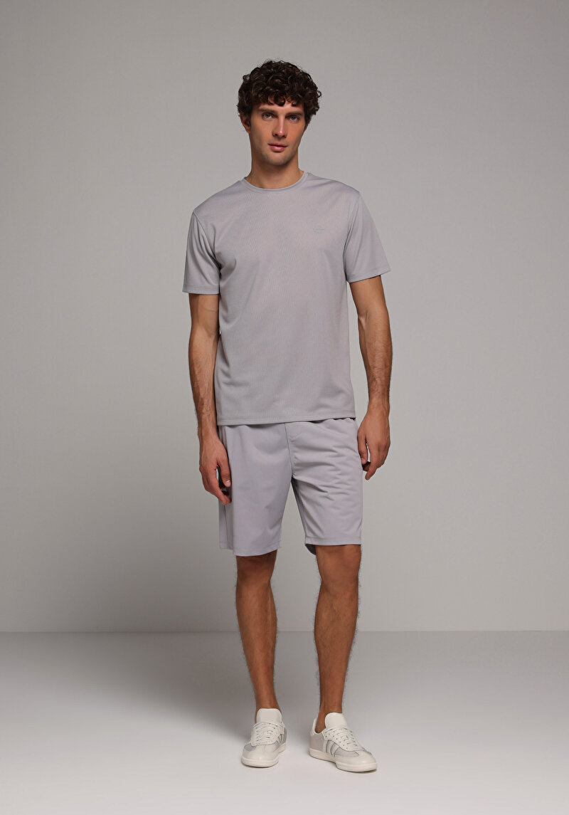 Показати інформацію про Футболка З Коротким Рукавом Чоловіча Сіра