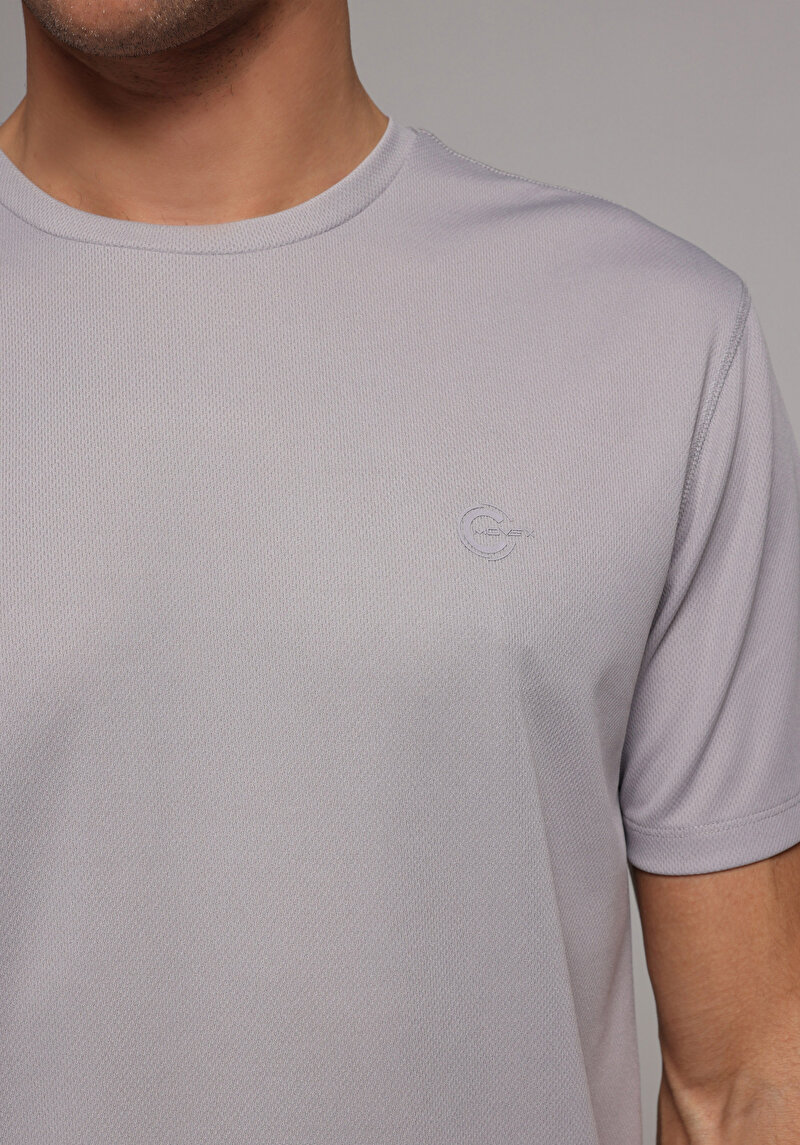 Показати інформацію про Футболка З Коротким Рукавом Чоловіча Сіра