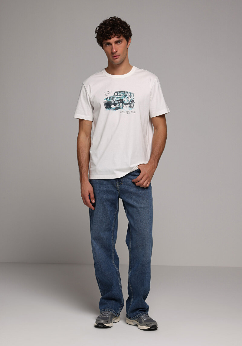 Показати інформацію про Футболка З Коротким Рукавом Чоловіча Біла