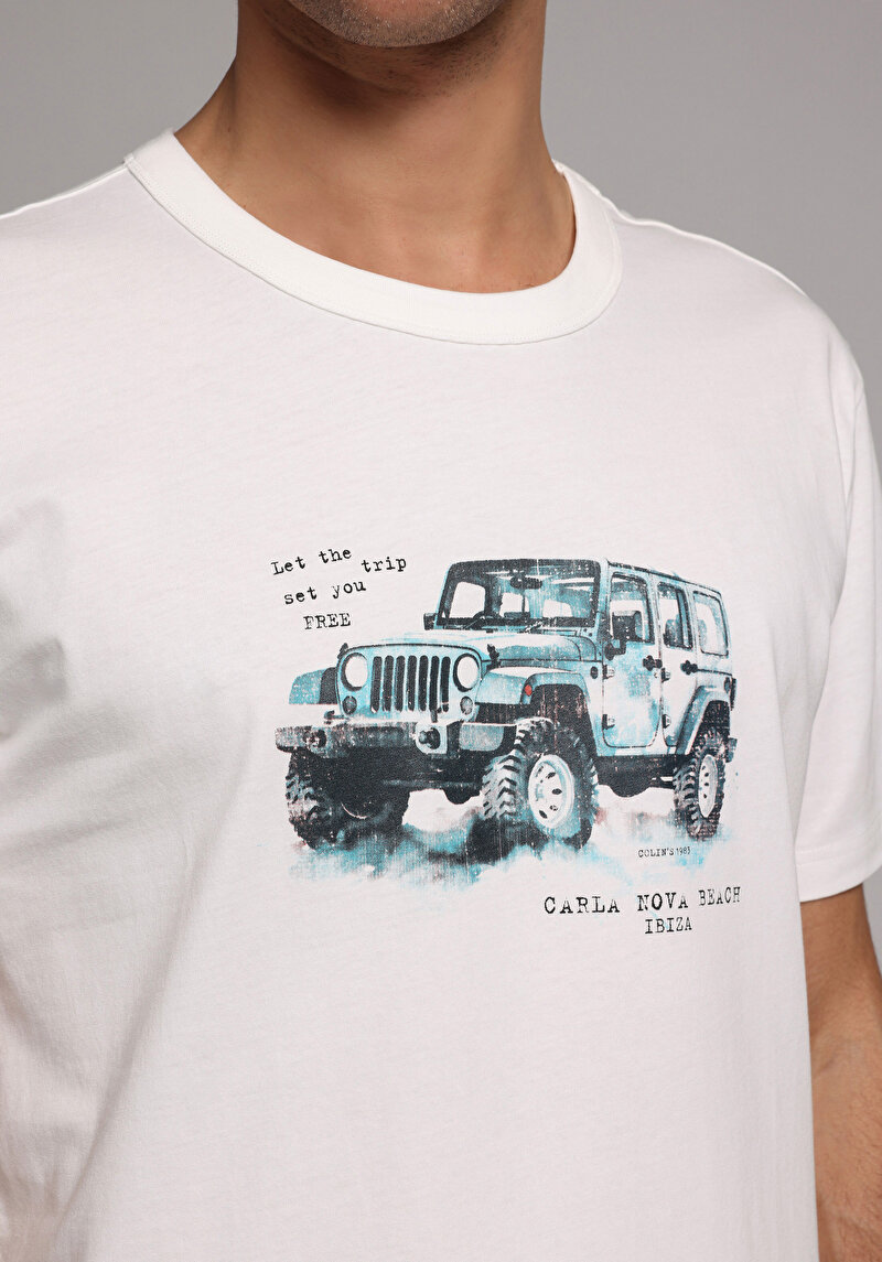 Показати інформацію про Футболка З Коротким Рукавом Чоловіча Біла