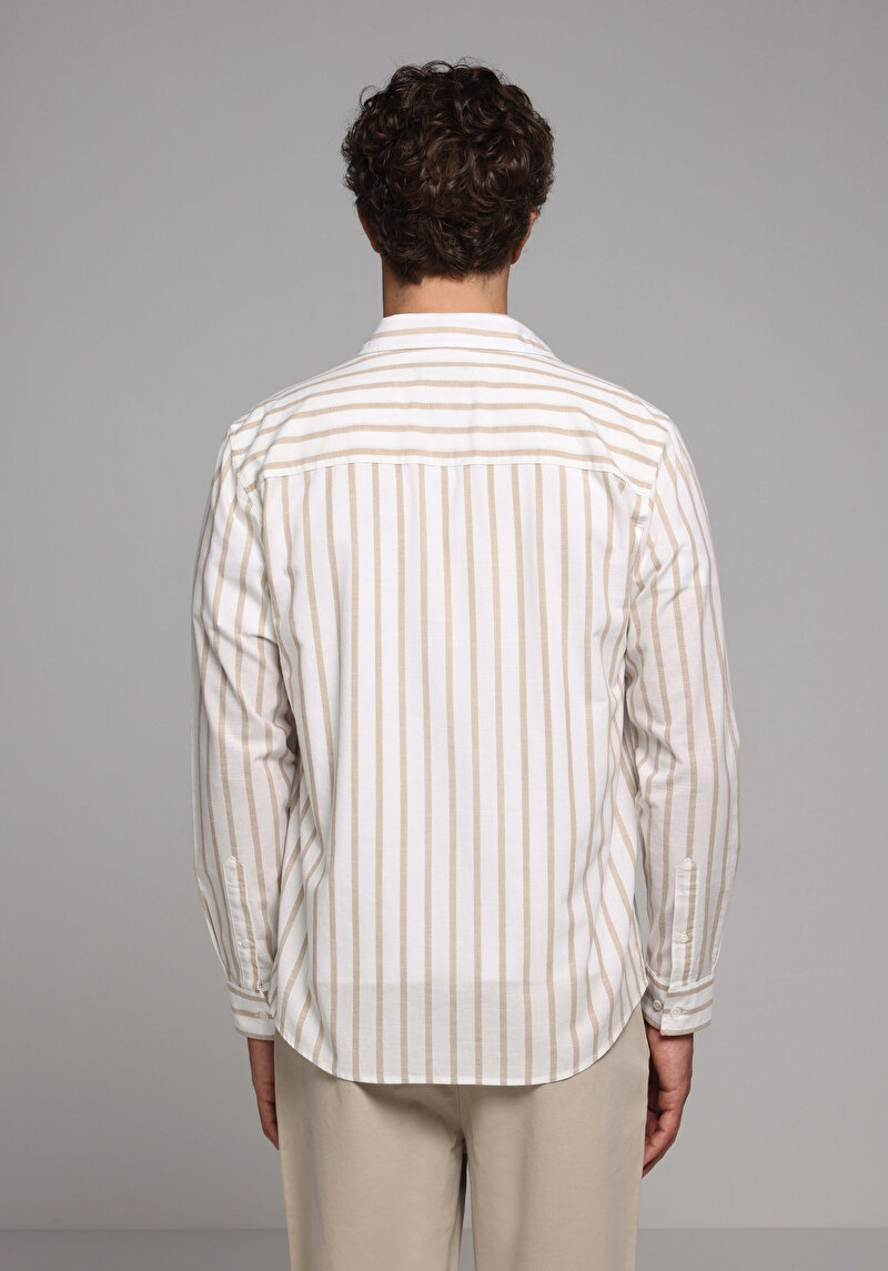 Зображення Сорочка З Довгим Рукавом Чоловіча Бежева Cl1079443