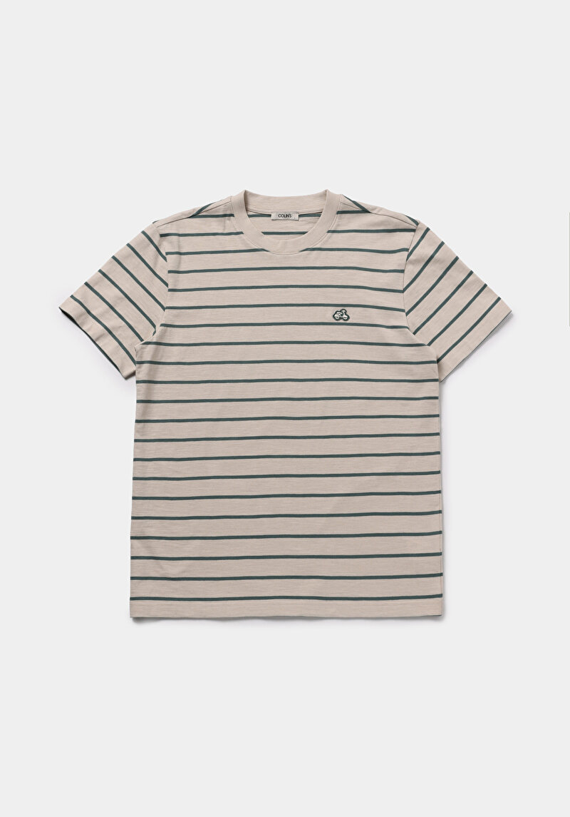 Зображення Футболка З Коротким Рукавом Чоловіча Бежева