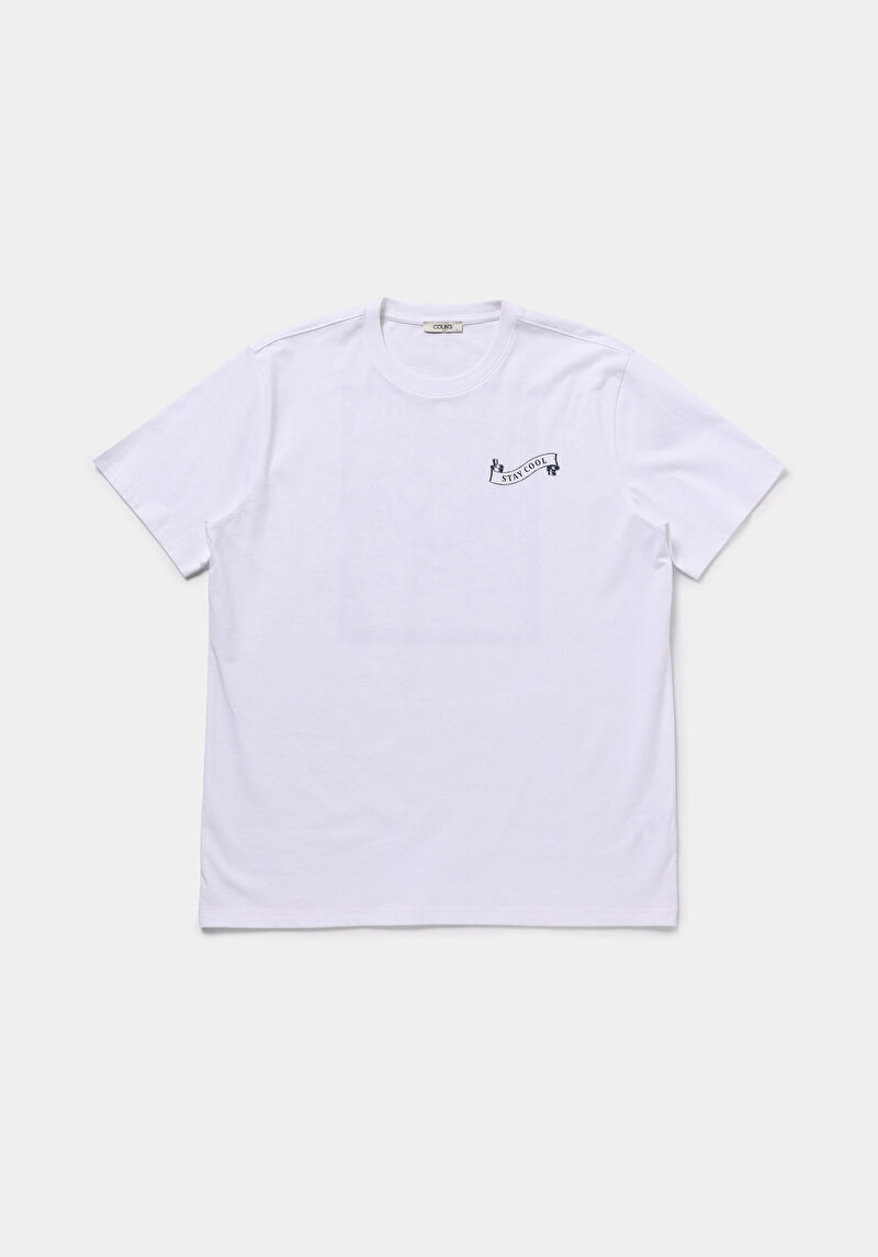 Показати інформацію про Футболка З Коротким Рукавом Чоловіча Біла