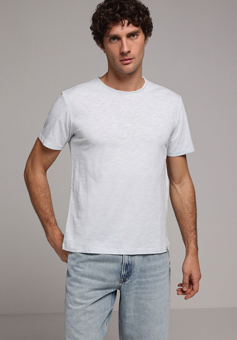 Зображення Футболка З Коротким Рукавом Чоловіча Блакитна