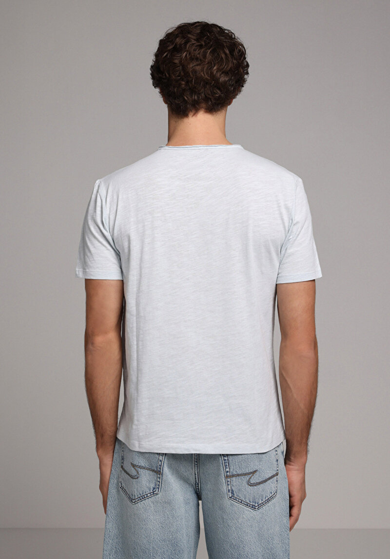 Зображення Футболка З Коротким Рукавом Чоловіча Блакитна