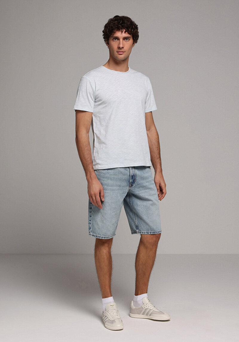 Показати інформацію про Футболка З Коротким Рукавом Чоловіча Блакитна