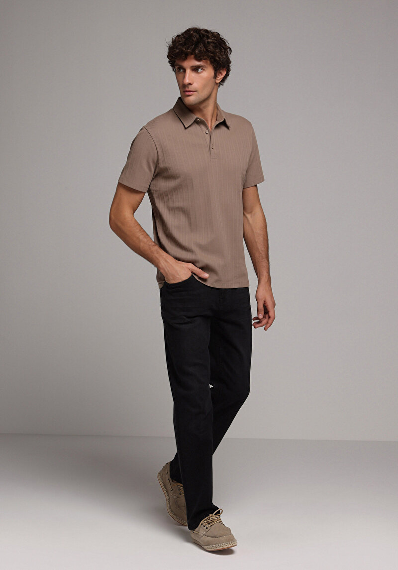 Показати інформацію про Поло З Коротким Рукавом Чоловіче Коричневе