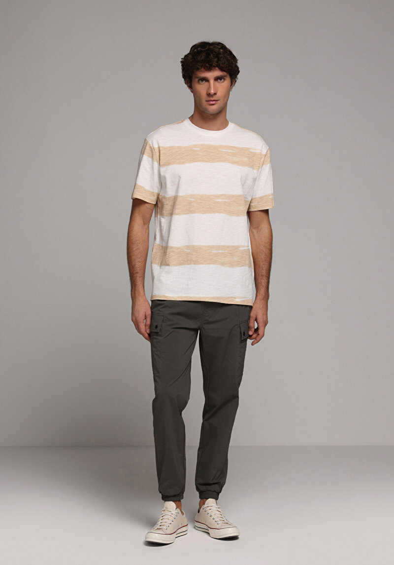 Показати інформацію про Футболка З Коротким Рукавом Чоловіча Бежева