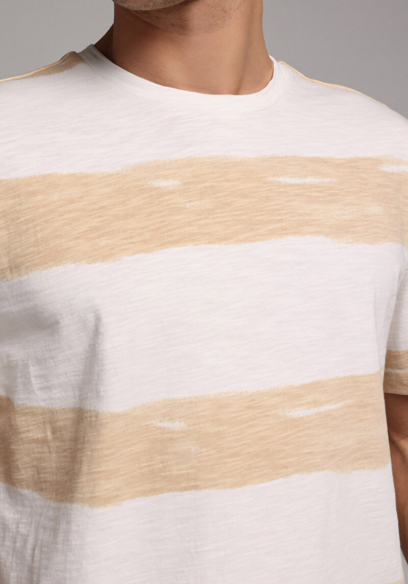 Зображення Футболка З Коротким Рукавом Чоловіча Бежева