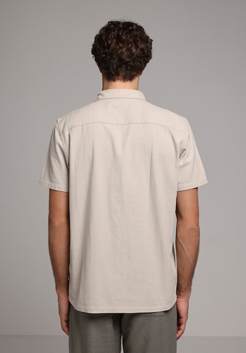 Зображення Сорочка З Коротким Рукавом Чоловіча Бежева Cl1078375