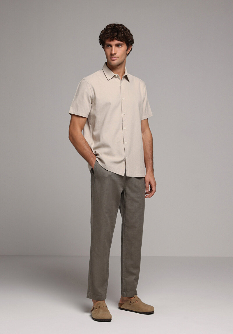 Зображення Сорочка З Коротким Рукавом Чоловіча Бежева Cl1078375