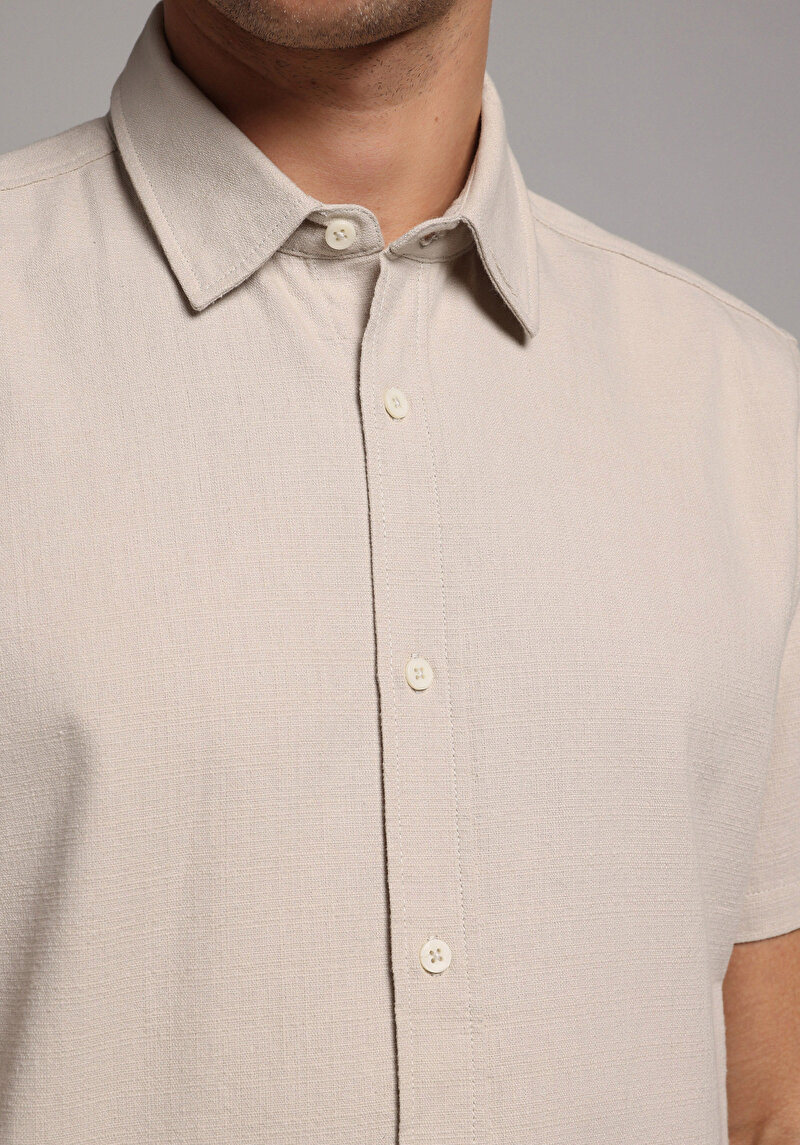 Зображення Сорочка З Коротким Рукавом Чоловіча Бежева Cl1078375