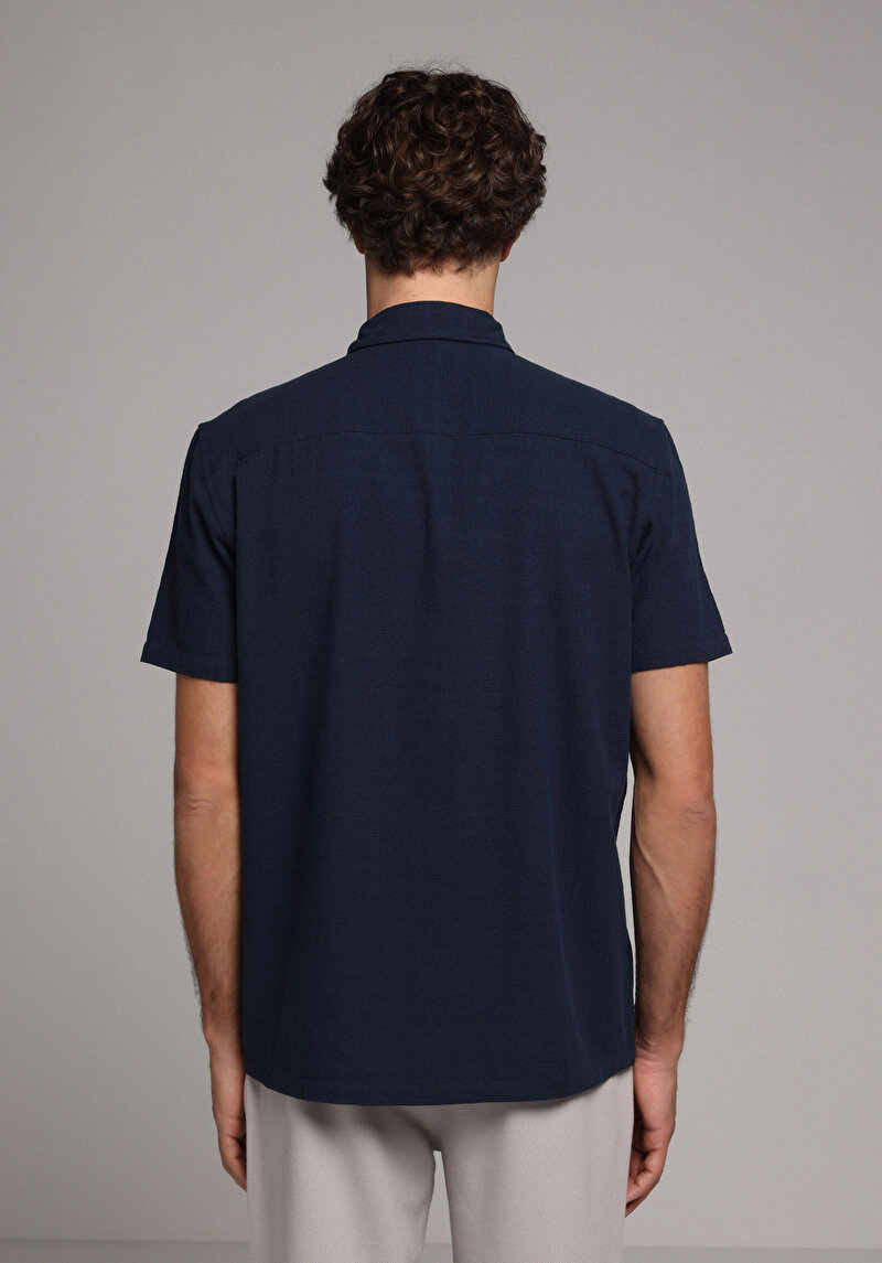 Зображення Сорочка З Коротким Рукавом Чоловіча Синя Cl1078375