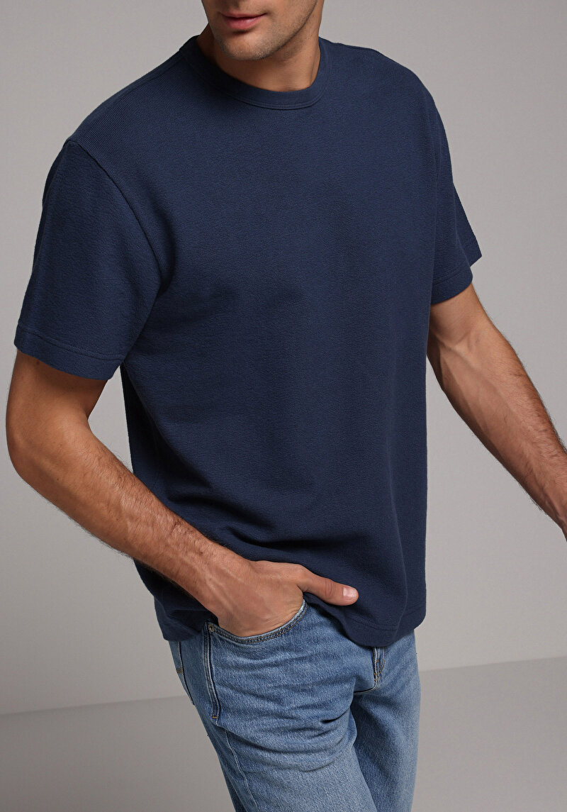 Показати інформацію про Футболка З Коротким Рукавом Чоловіча Синя