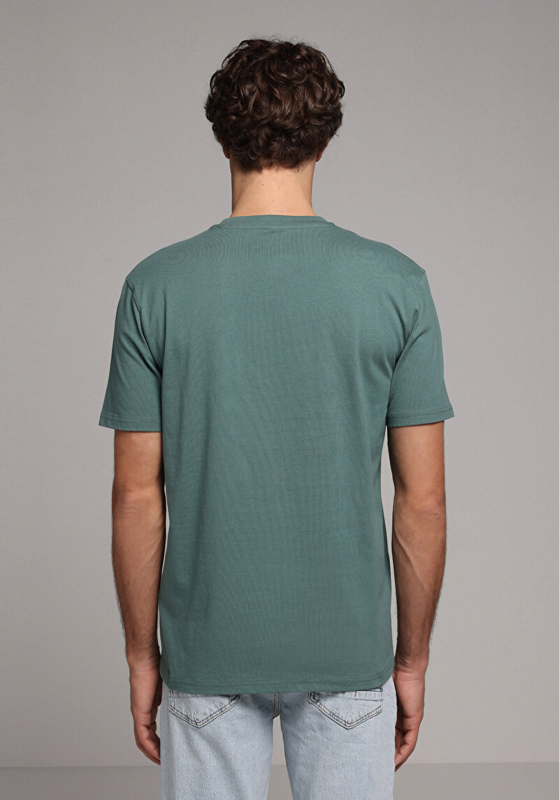 Показати інформацію про Футболка З Коротким Рукавом Чоловіча Зелена