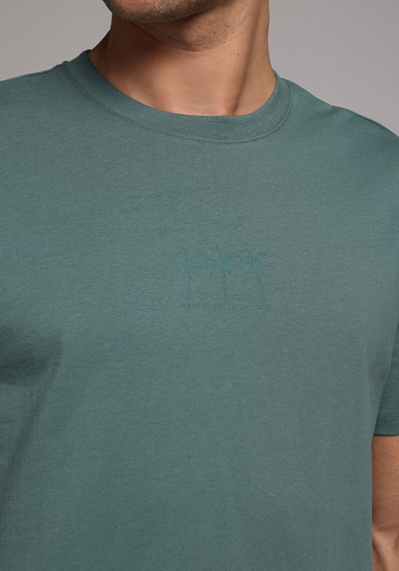 Показати інформацію про Футболка З Коротким Рукавом Чоловіча Зелена