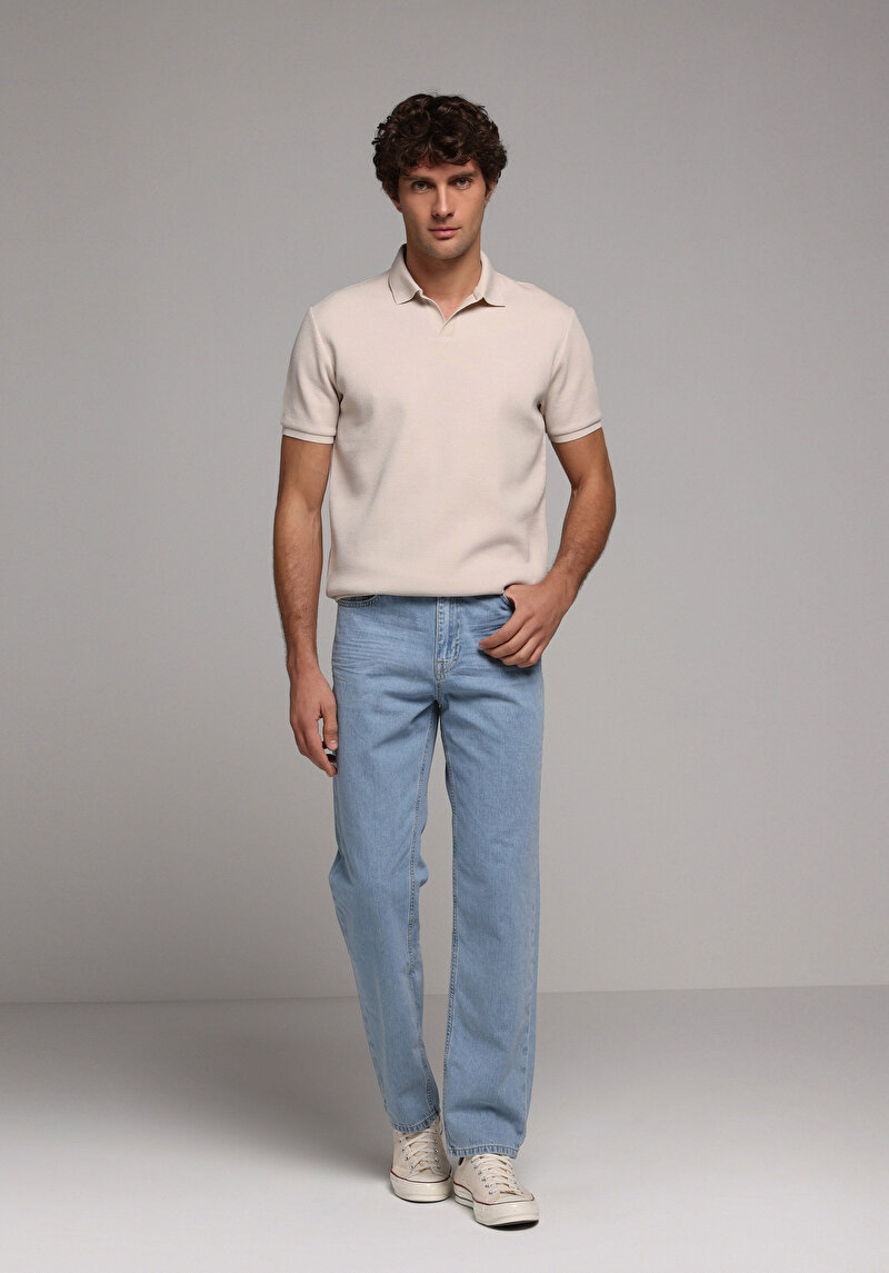 Показати інформацію про Поло З Коротким Рукавом Чоловіче Бежеве