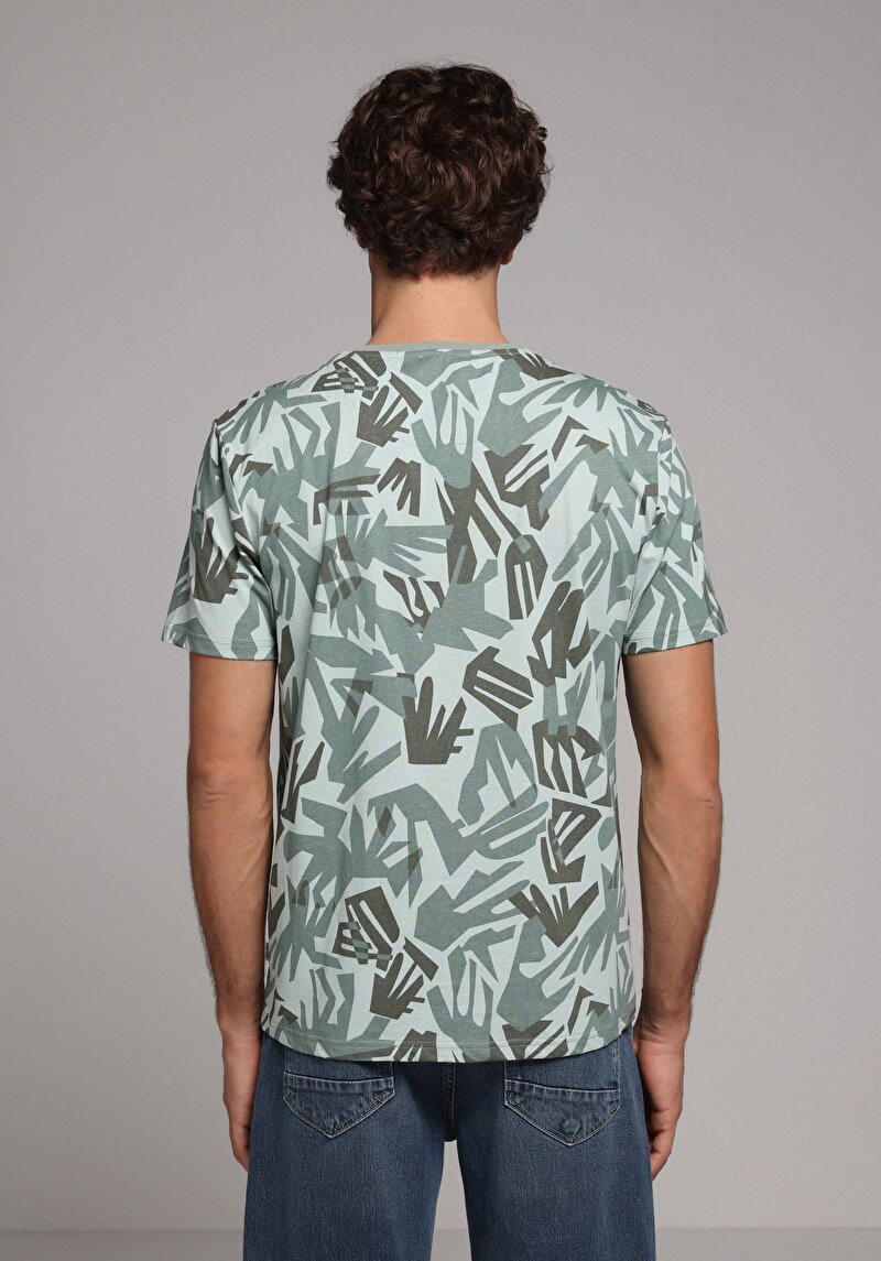 Зображення Футболка З Коротким Рукавом Чоловіча Зелена