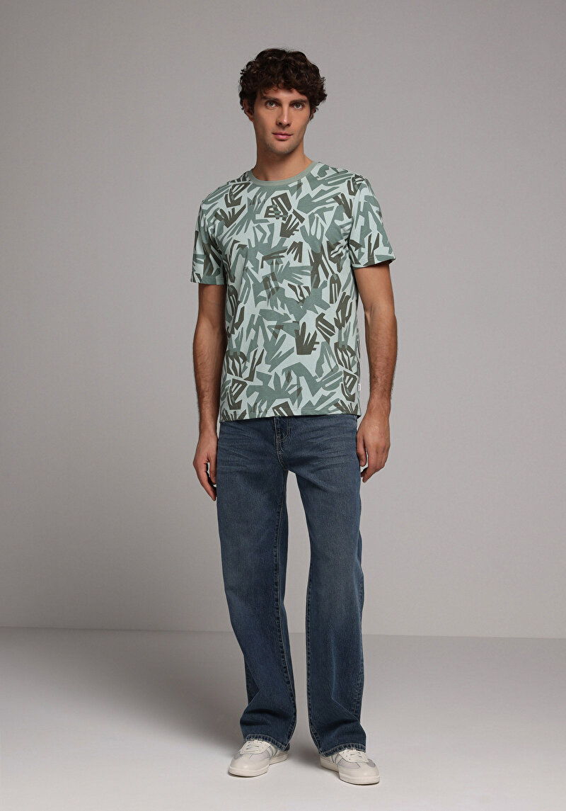 Показати інформацію про Футболка З Коротким Рукавом Чоловіча Зелена