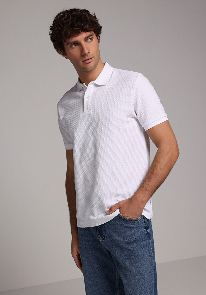 Зображення Поло З Коротким Рукавом Чоловіче Біле