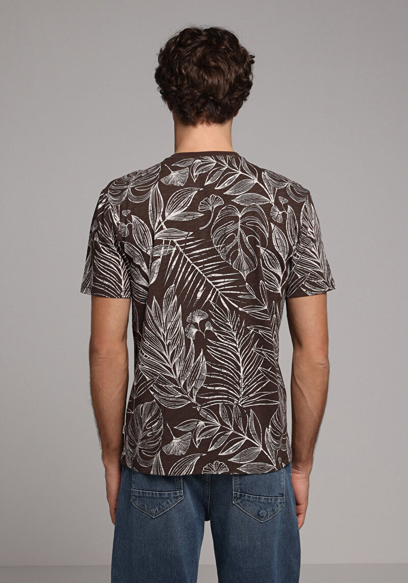 Показати інформацію про Футболка З Коротким Рукавом Чоловіча Коричнева