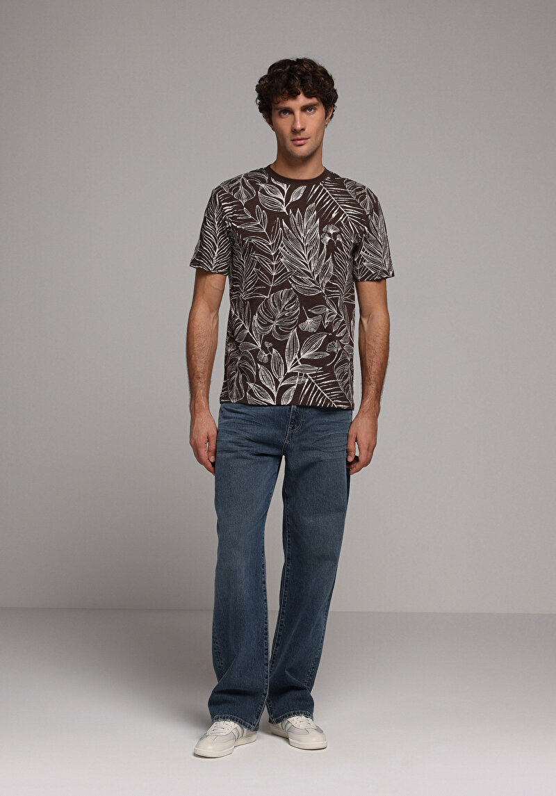 Зображення Футболка З Коротким Рукавом Чоловіча Коричнева