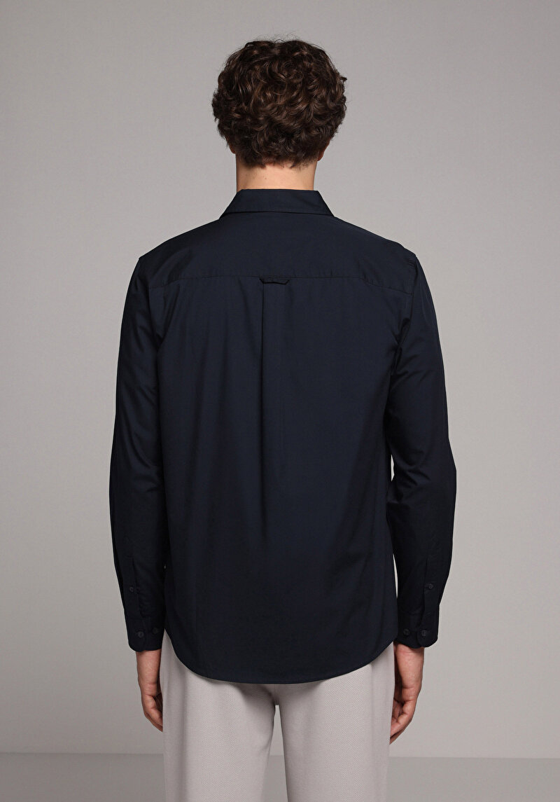 Зображення Сорочка З Довгим Рукавом Чоловіча Синя  Cl1080056