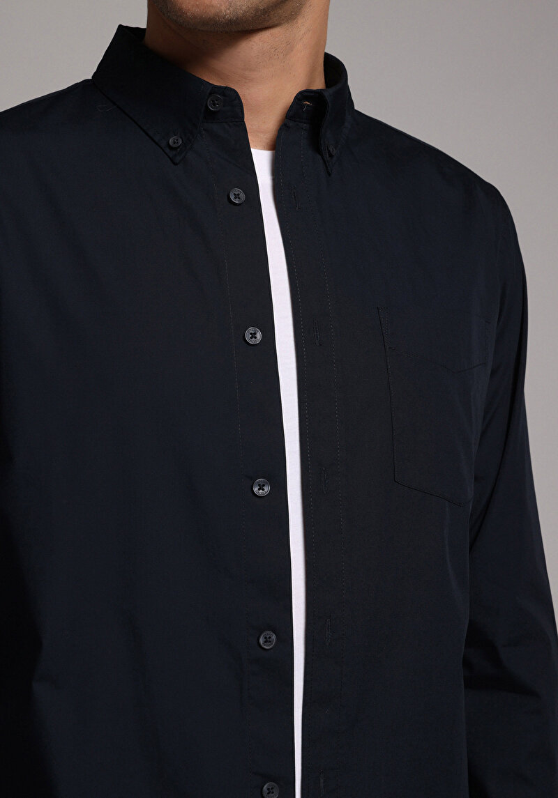 Зображення Сорочка З Довгим Рукавом Чоловіча Синя  Cl1080056