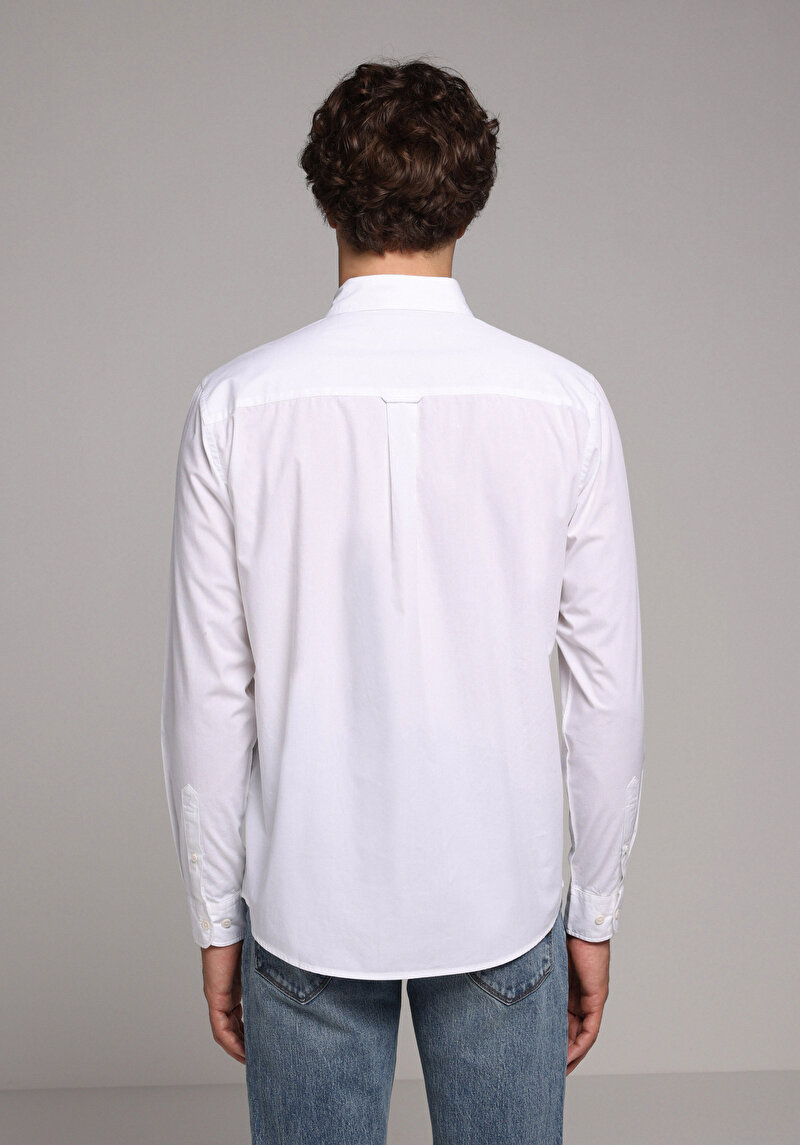 Показати інформацію про Сорочка З Довгим Рукавом Чоловіча Біла  Cl1080056