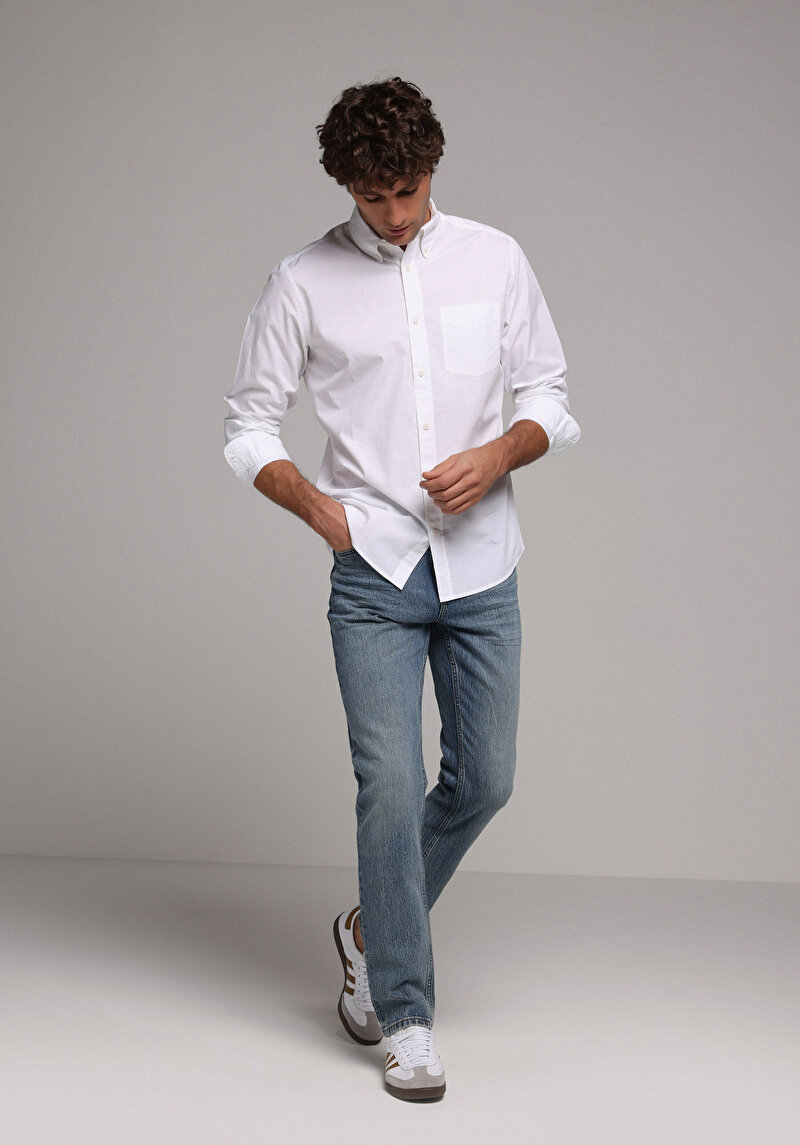 Показати інформацію про Сорочка З Довгим Рукавом Чоловіча Біла  Cl1080056