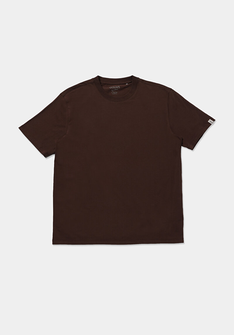 Показати інформацію про Футболка З Коротким Рукавом Чоловіча Коричнева