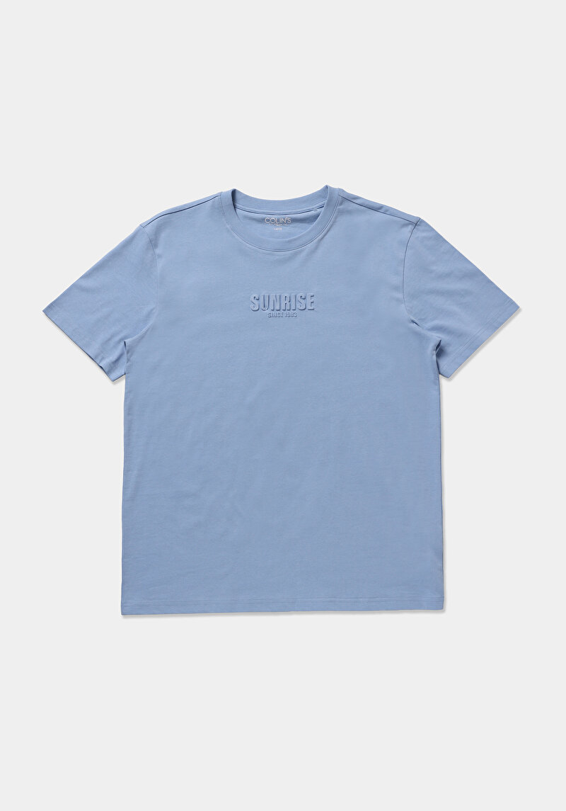 Зображення Футболка З Коротким Рукавом Чоловіча Блакитна