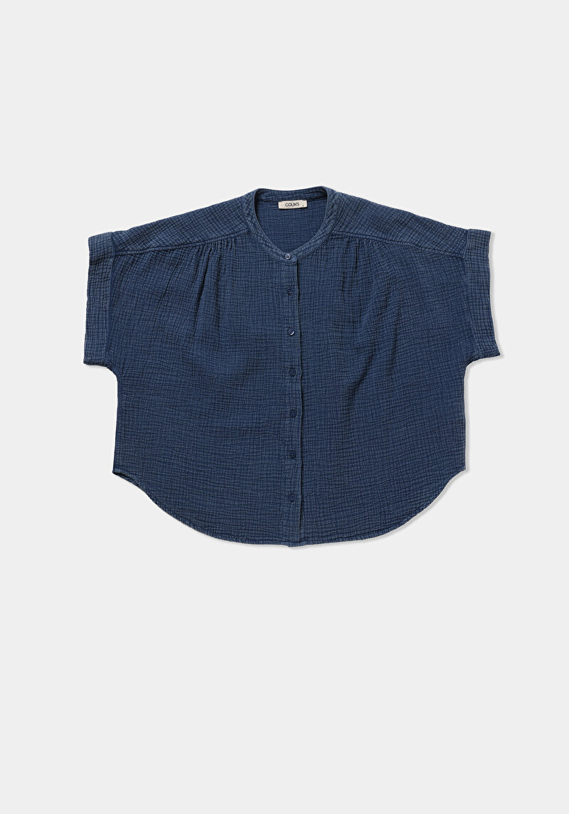 Показати інформацію про Сорочка З Коротким Рукавом Жіноча Блакитна