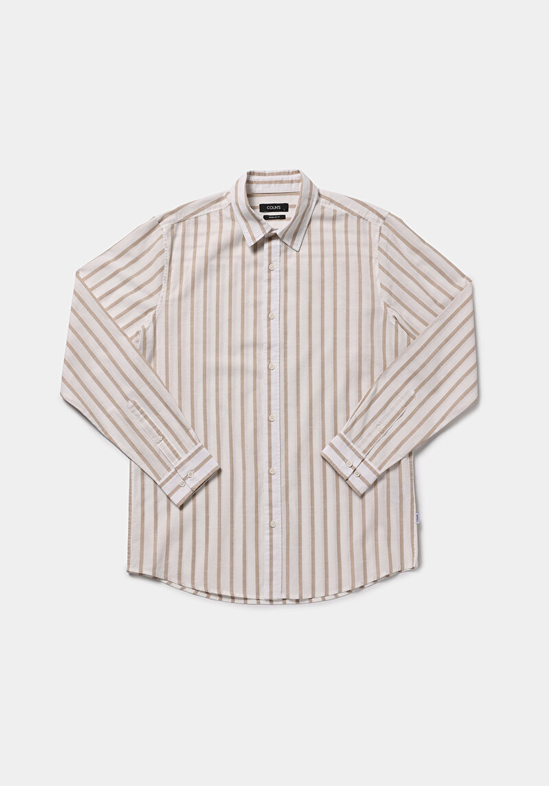 Показати інформацію про Сорочка З Довгим Рукавом Чоловіча Бежева  Cl1079443