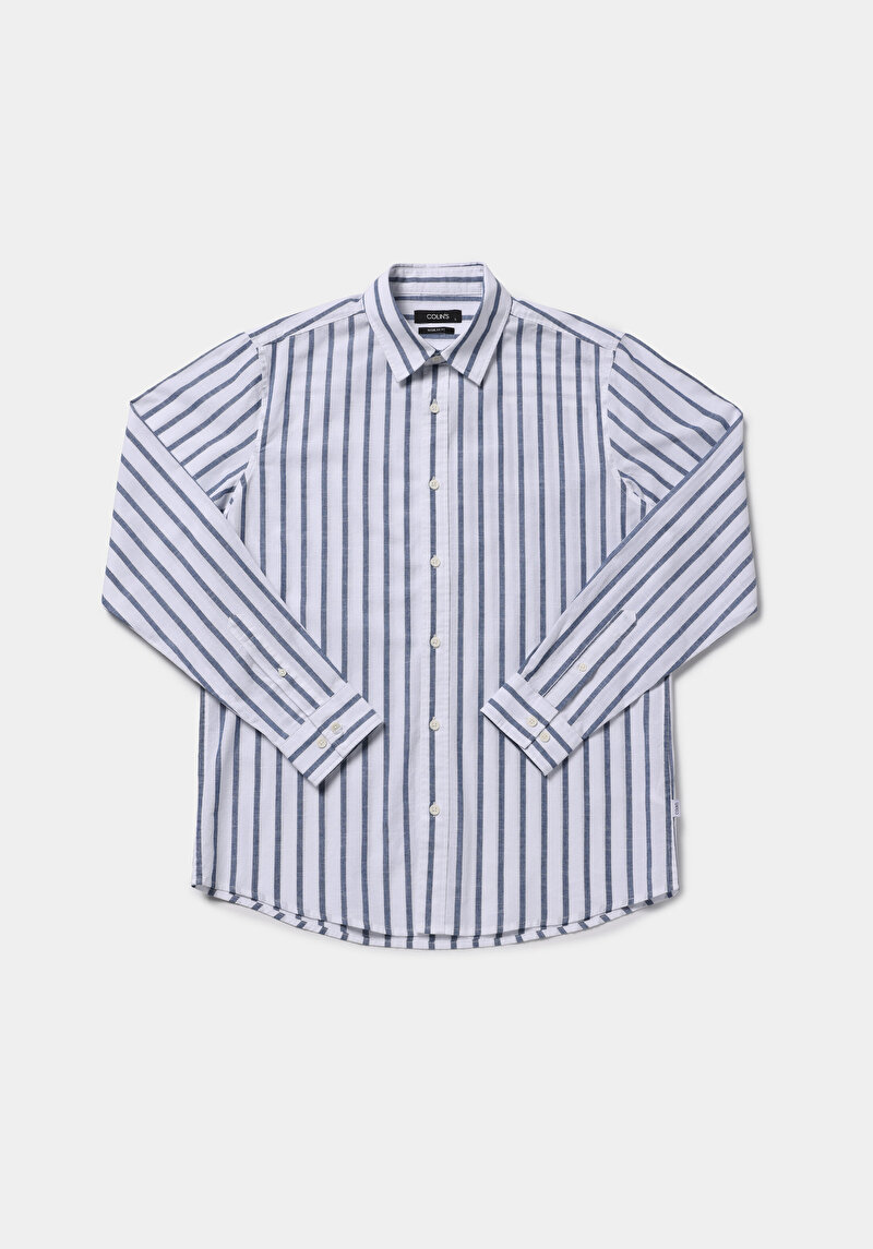 Показати інформацію про Сорочка З Довгим Рукавом Чоловіча Блакитна  Cl1079443