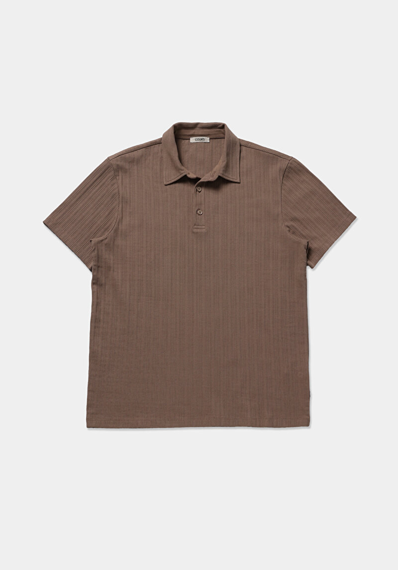 Показати інформацію про Поло З Коротким Рукавом Чоловіче Коричневе