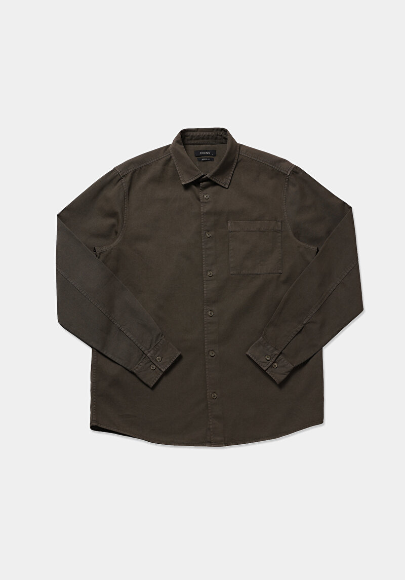 Зображення Сорочка З Довгим Рукавом Чоловіча Зелена  Cl1076516