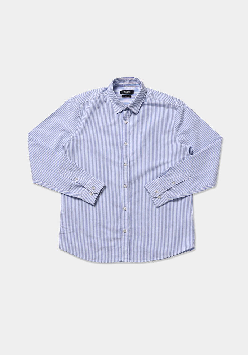 Зображення Сорочка З Довгим Рукавом Чоловіча Блакитна  Cl1079703