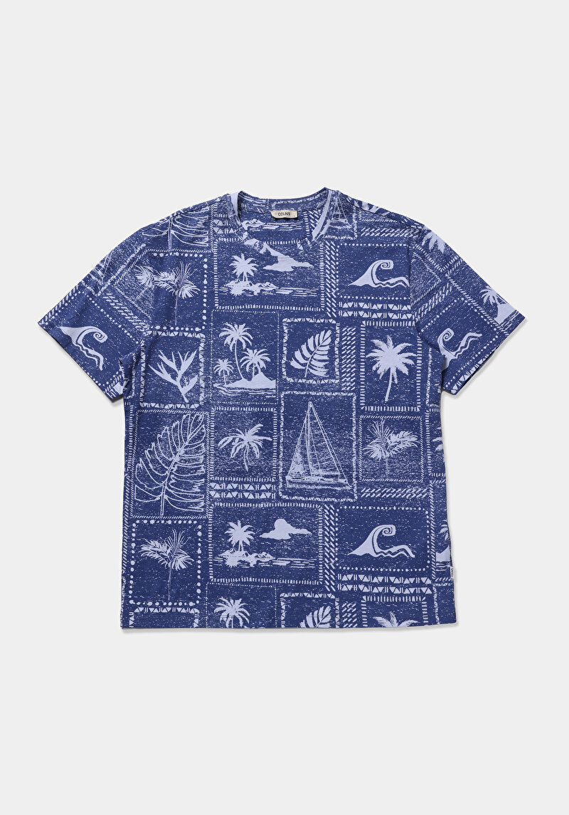 Показати інформацію про Футболка З Коротким Рукавом Чоловіча Блакитна