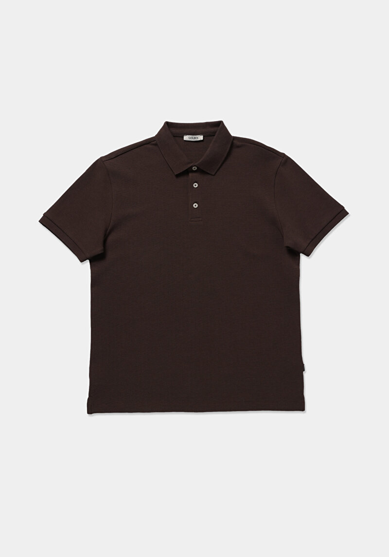 Показати інформацію про Поло З Коротким Рукавом Чоловіче Коричневе