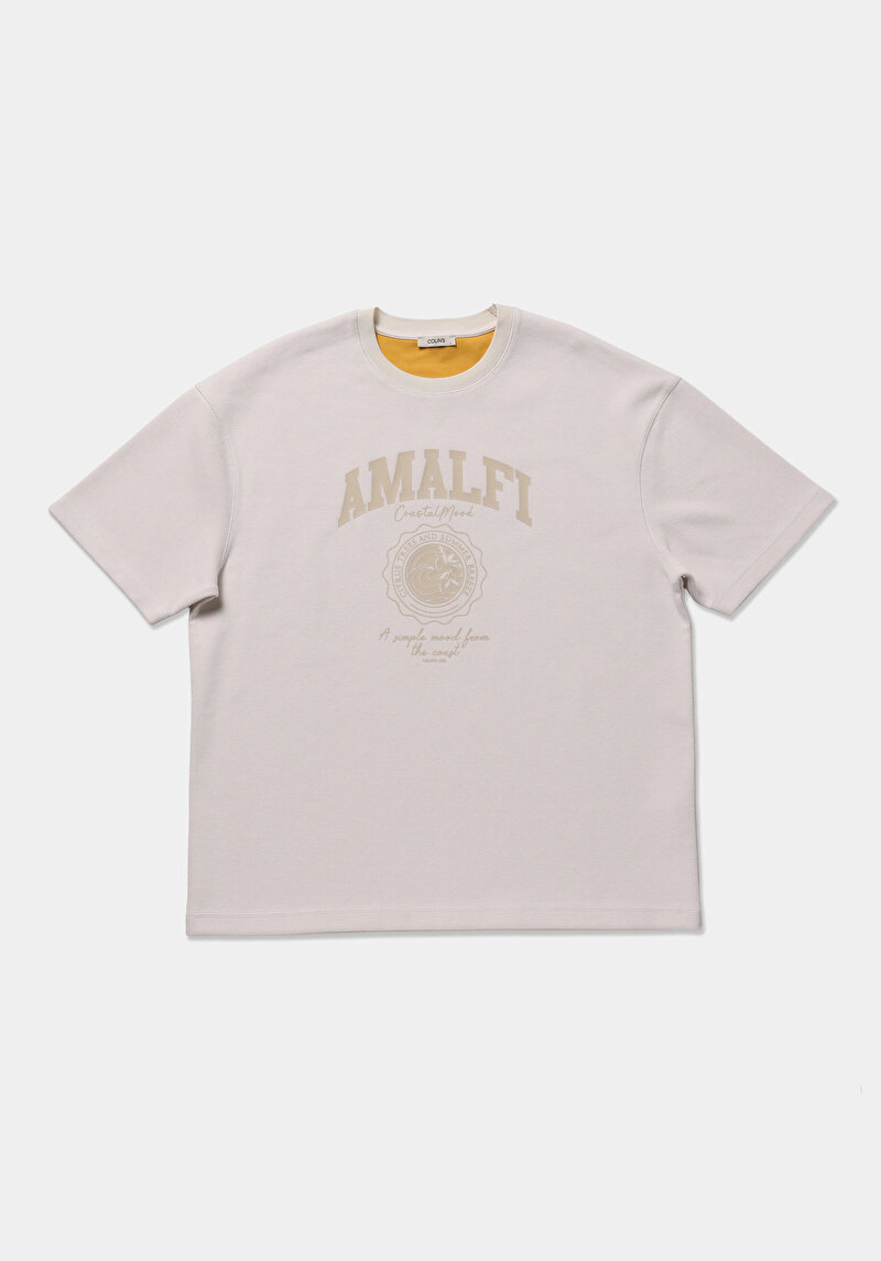 Зображення Футболка З Коротким Рукавом Чоловіча Бежева