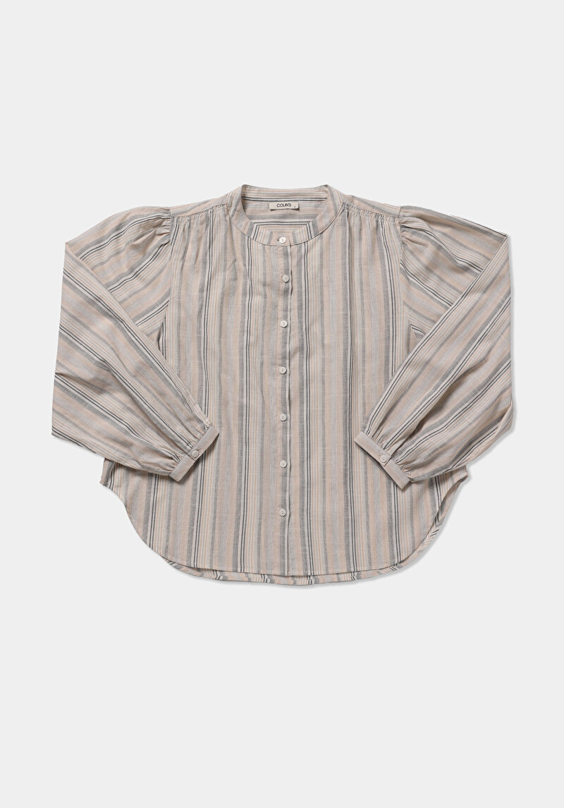 Показати інформацію про Сорочка З Довгим Рукавом Жіноча Бежева