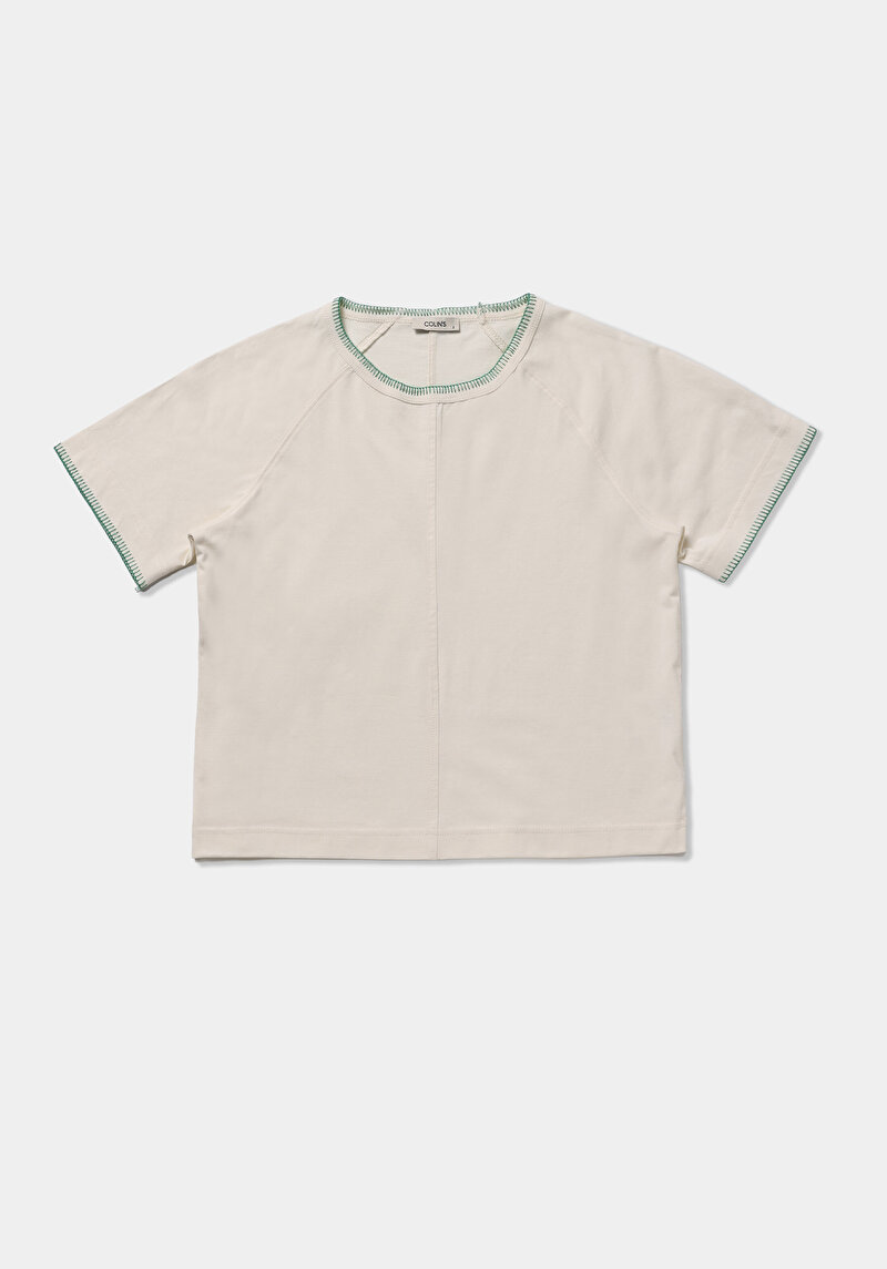 Показати інформацію про Футболка З Коротким Рукавом Жіноча Бежева