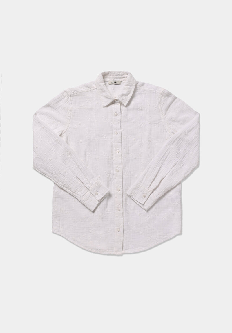 Показати інформацію про Сорочка З Довгим Рукавом Жіноча Біла