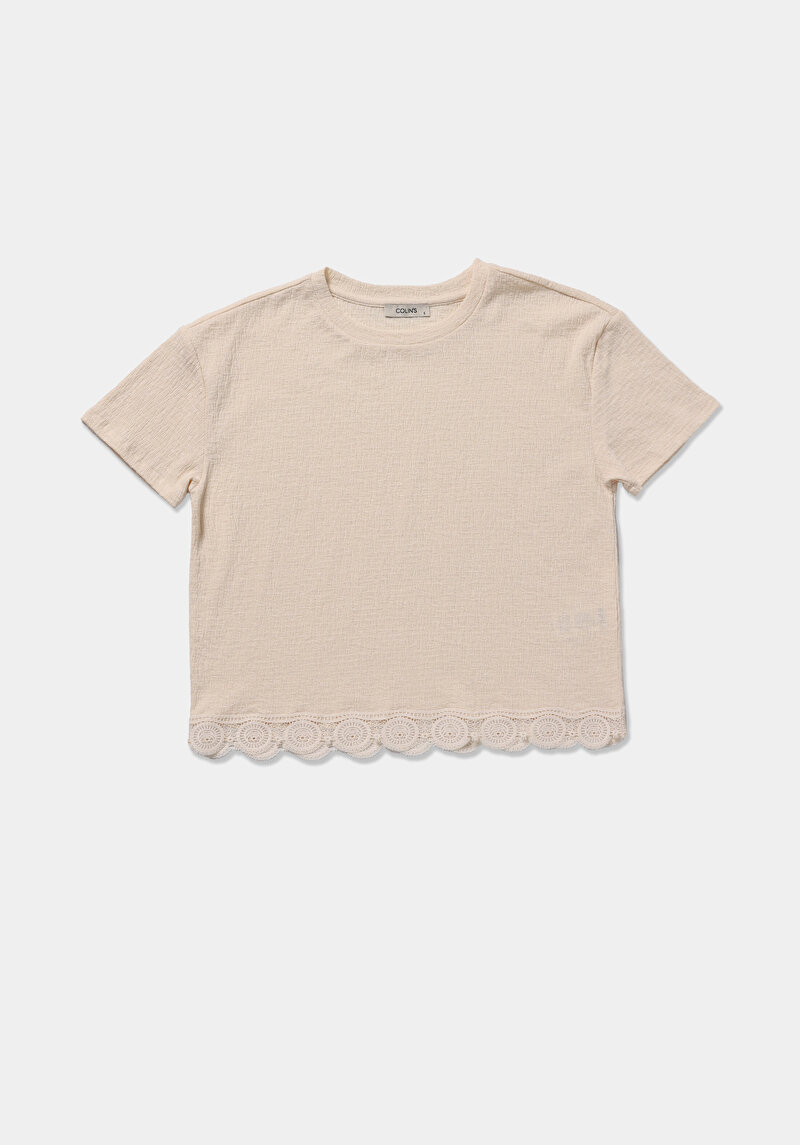 Зображення Блуза З Коротким Рукавом Жіночий Бежева