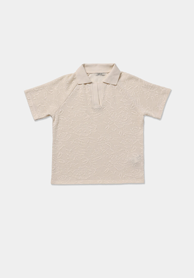 Зображення Теніска Поло З Коротким Рукавом Жіноча Бежева